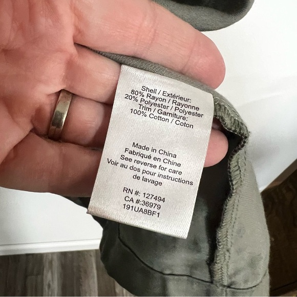 Heartloom Hooded Army Green Utility Jacket - Picture 12 of 13